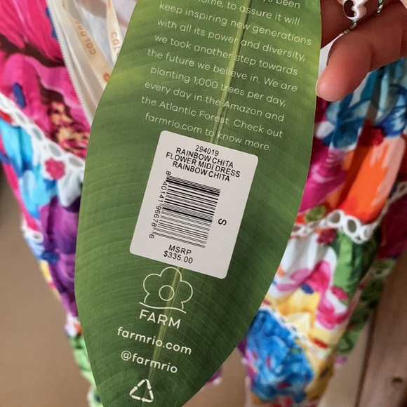 🎉HP🎉 FARM Rio Rainbow Chita flower midi dress - Picture 13 of 13